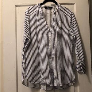 Brand New Zara Basic Striped Linen Shirt